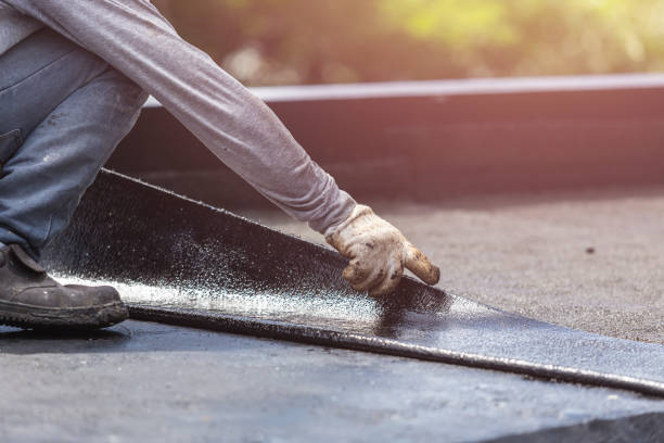 Professional Basement Waterproofing technician working in Hesperia, MI